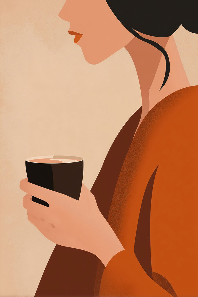 Woman holding a cup Woman holding a cup