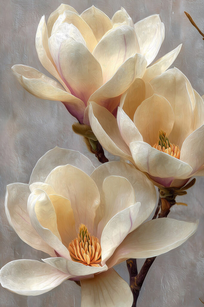 Gentle blooms of springtime elegance Gentle blooms of springtime elegance