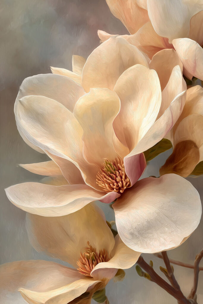 Delicate blossoms in soft hues Delicate blossoms in soft hues
