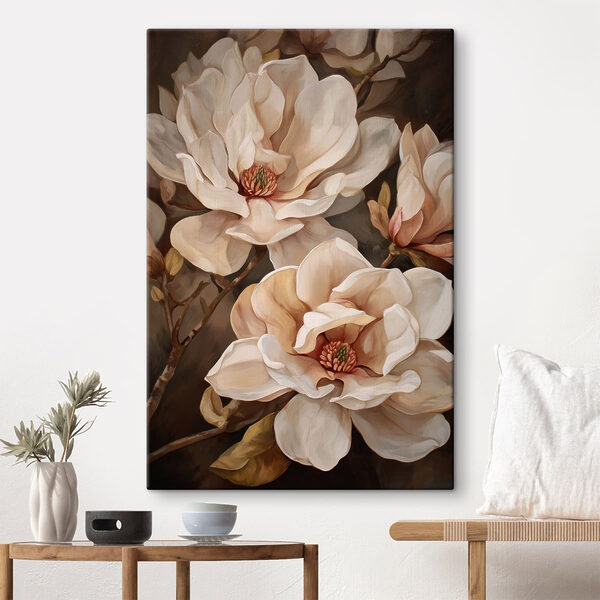 Painting of flowers on a branch Painting of flowers on a branch