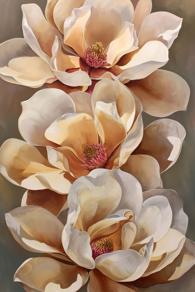 Soft blooms in warm tones Soft blooms in warm tones