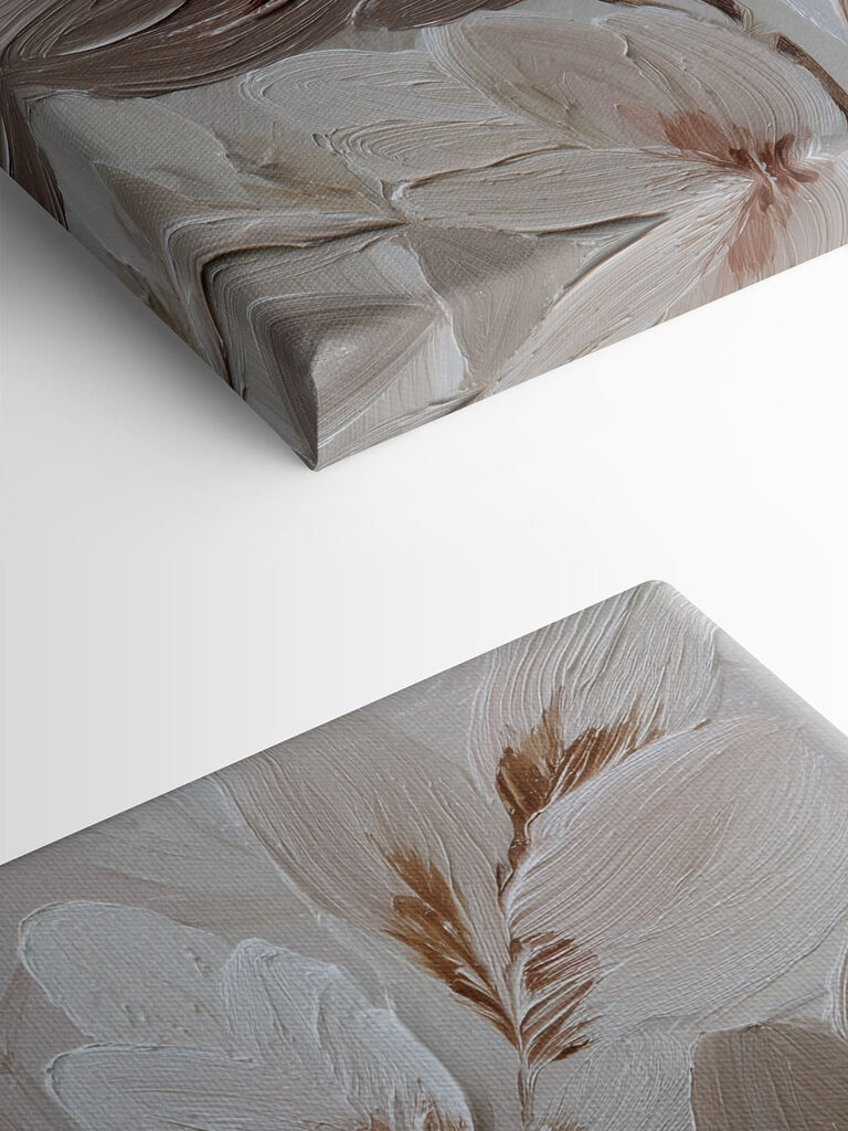 Delicate leaves in soft colors