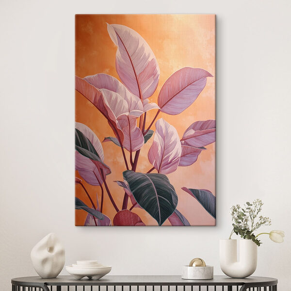 - Delicate leaves against warm backdrop - Delicate leaves against warm backdrop
