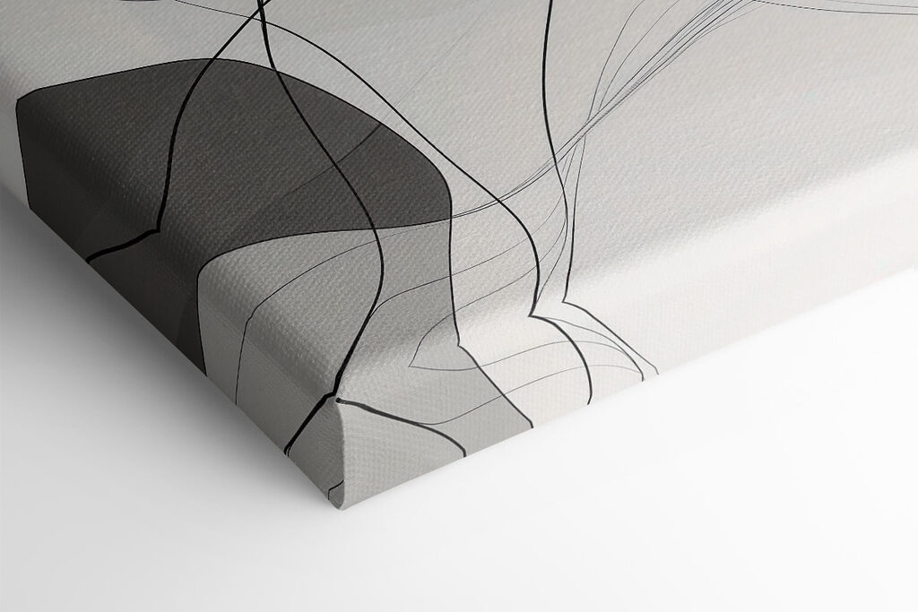 White and black background with black lines