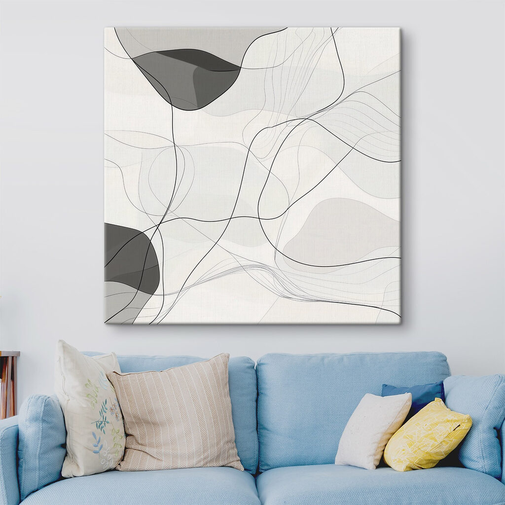 White and black background with black lines
