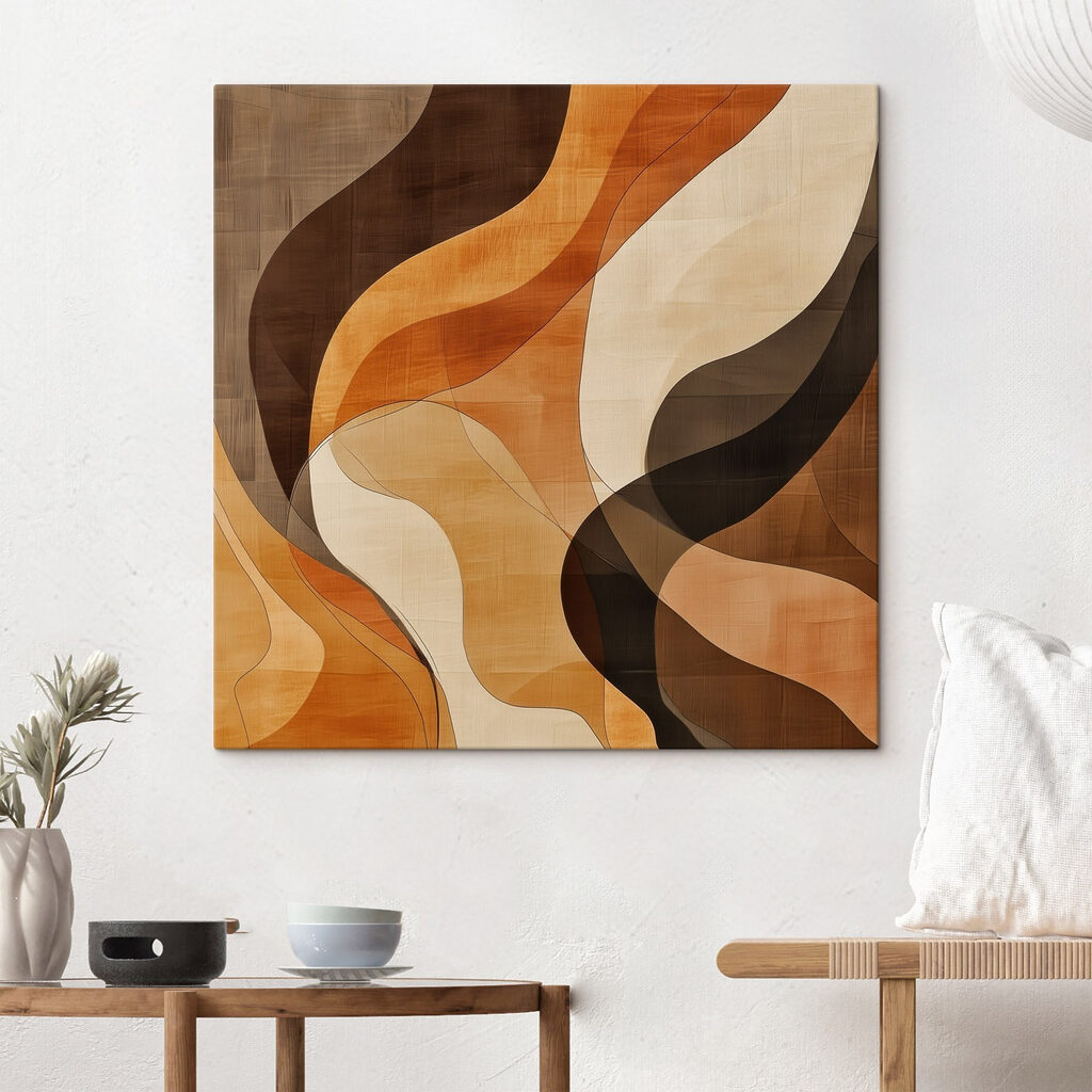Brown and white wavy pattern