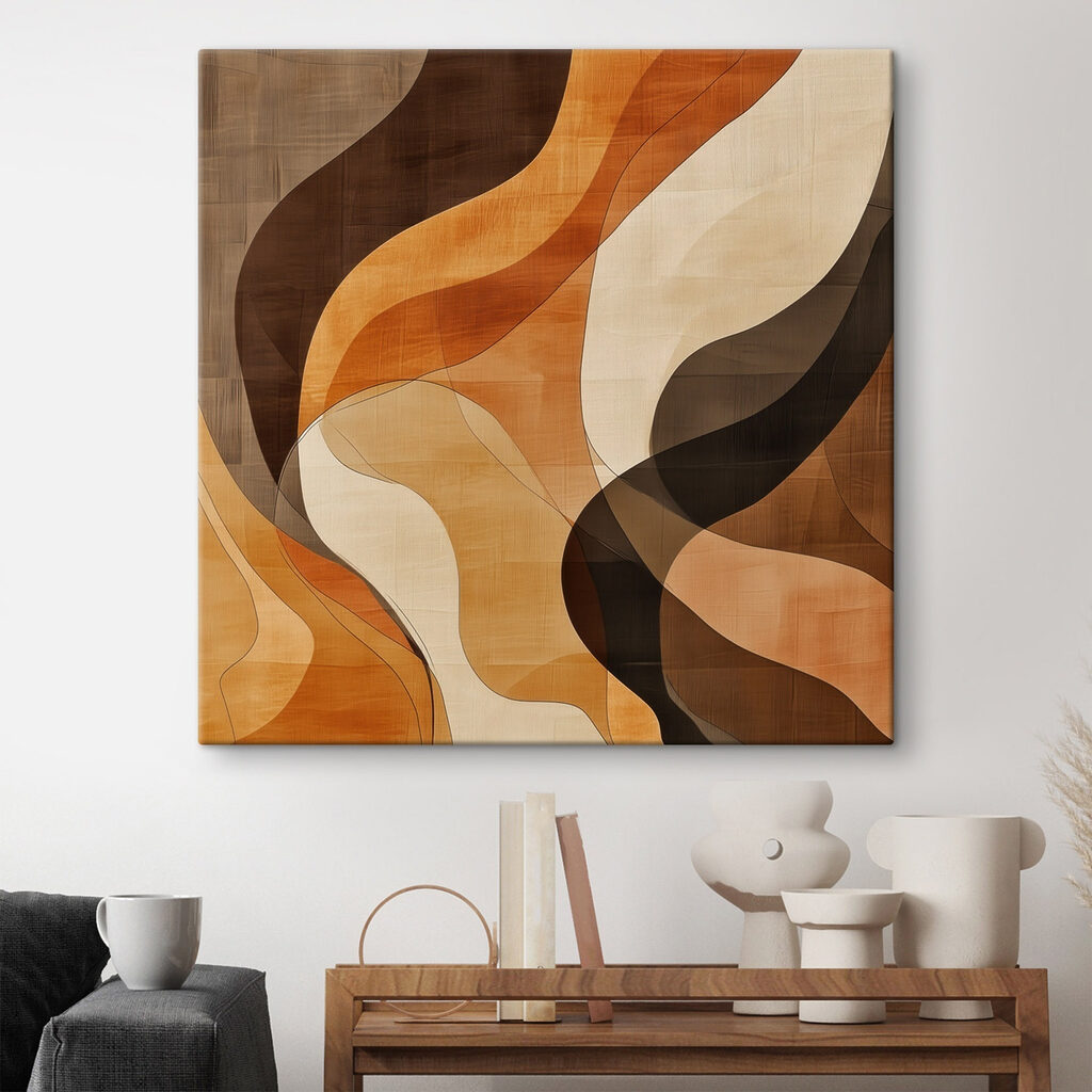 Brown and white wavy pattern