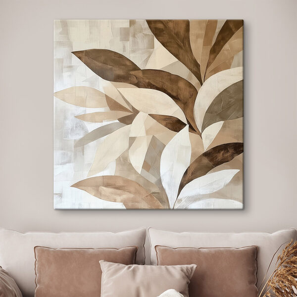 Painting of leaves on a wall Painting of leaves on a wall