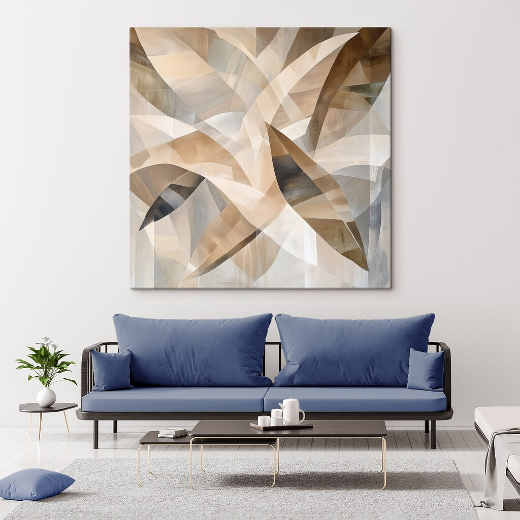 Abstract waves of warm hues