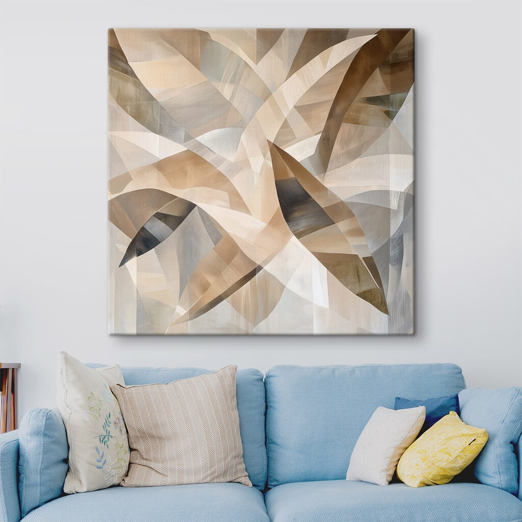Abstract waves of warm hues