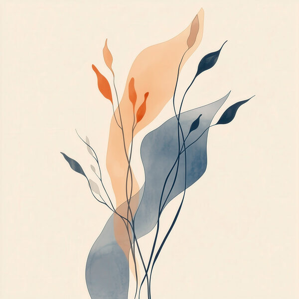 Drawing of leaves and stems Drawing of leaves and stems