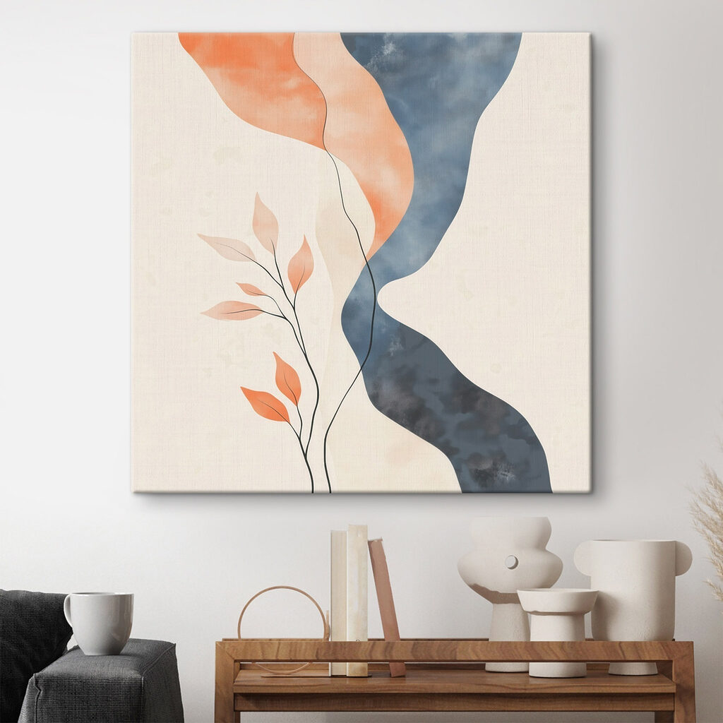 Painting of a plant with leaves