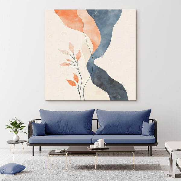 Painting of a plant with leaves