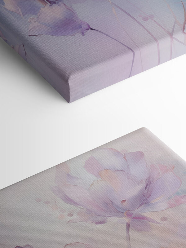Painting of flowers on a white background Painting of flowers on a white background