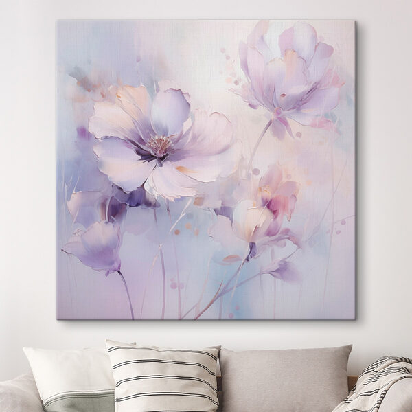 Painting of flowers on a white background Painting of flowers on a white background