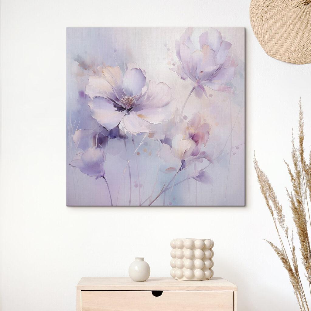 Painting of flowers on a white background Painting of flowers on a white background