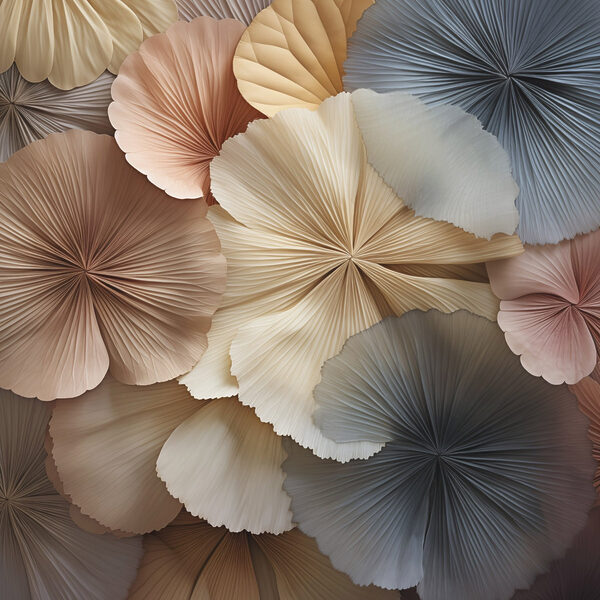 Group of flowers made of paper Group of flowers made of paper