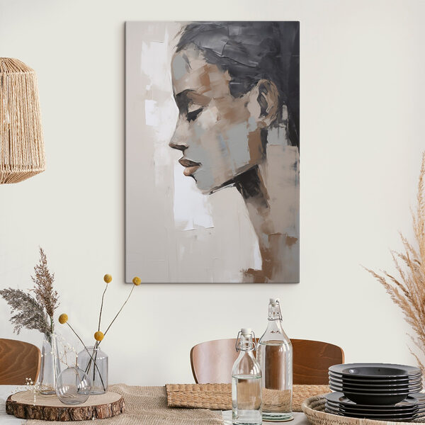 Painting of a woman's face