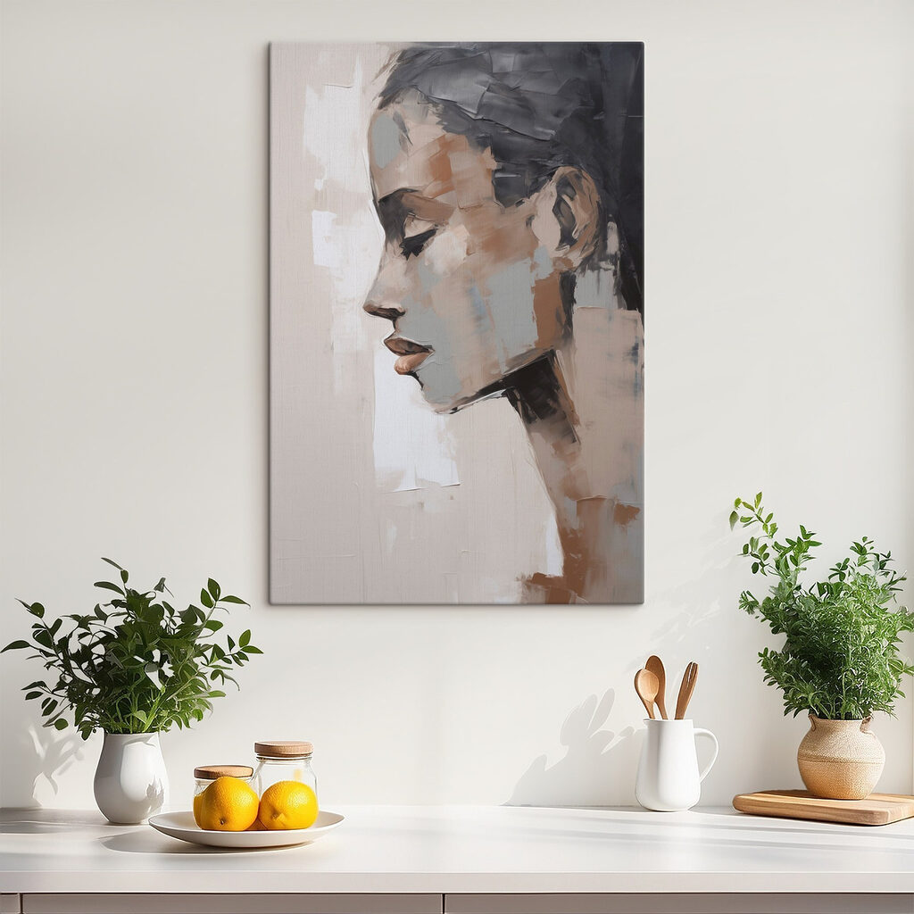 Painting of a woman's face