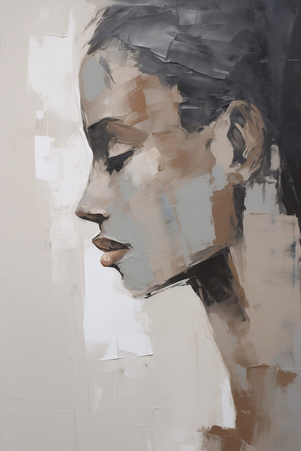Painting of a woman's face