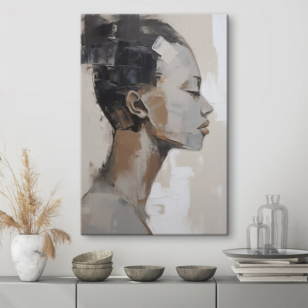 Painting of a woman's face Painting of a woman's face