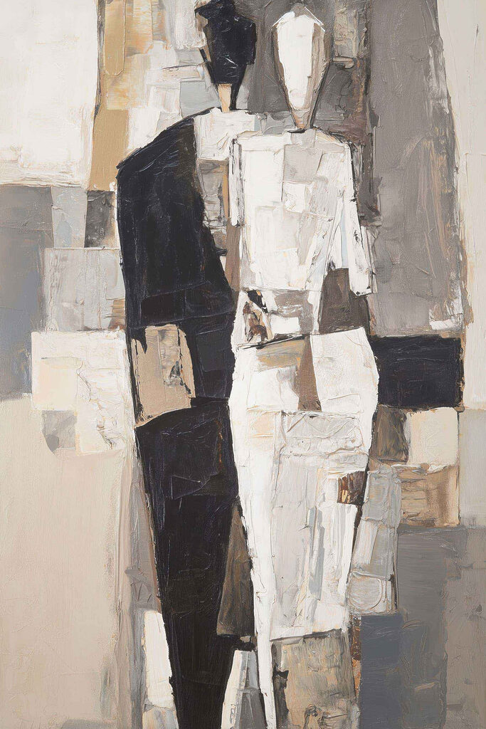 Painting of a man in a white dress