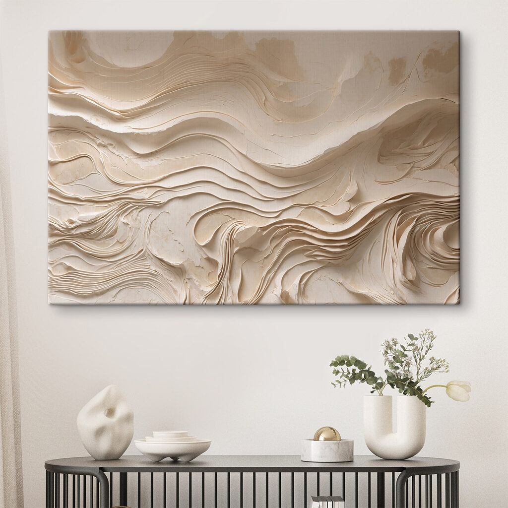White wall with wavy lines White wall with wavy lines