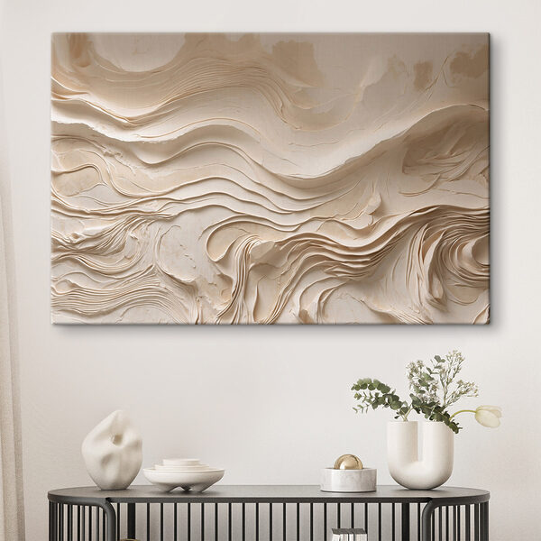 White wall with wavy lines White wall with wavy lines