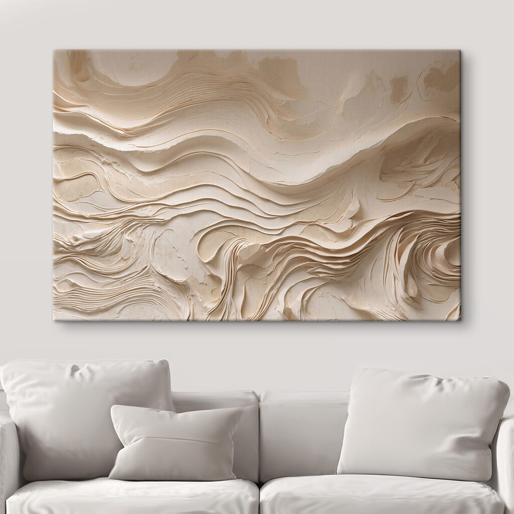 White wall with wavy lines White wall with wavy lines
