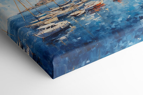 Painting of boats on water