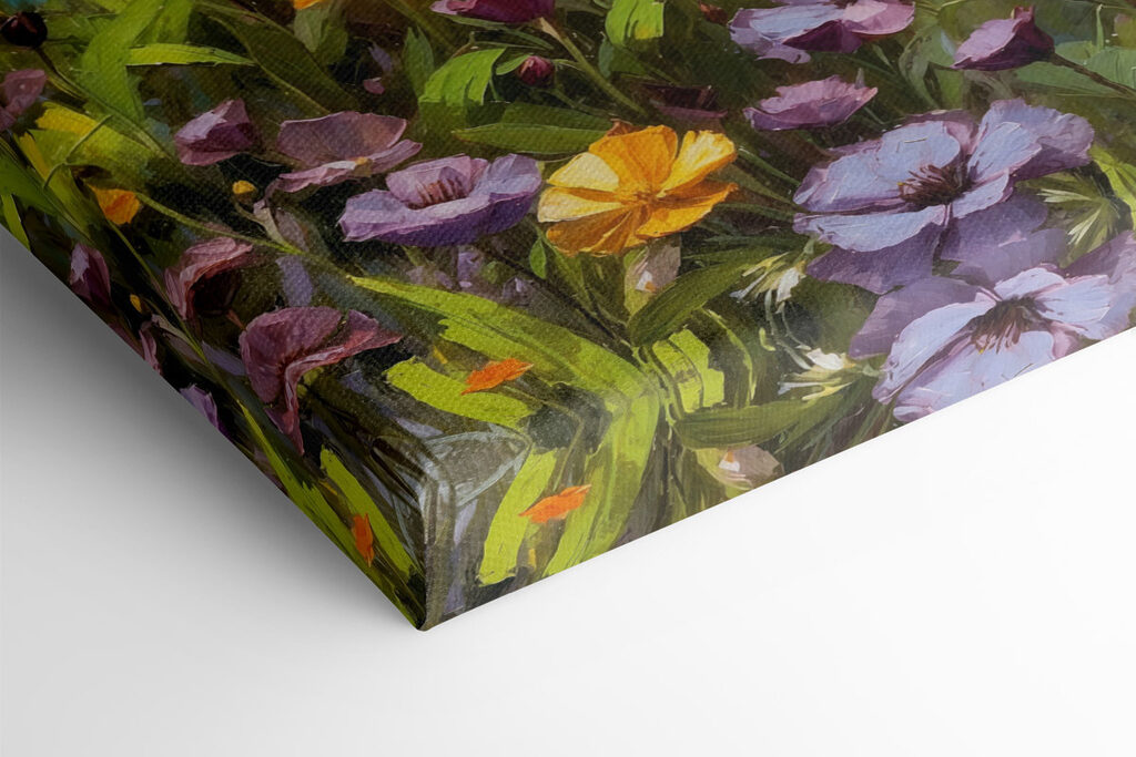 Painting of a field of flowers Painting of a field of flowers