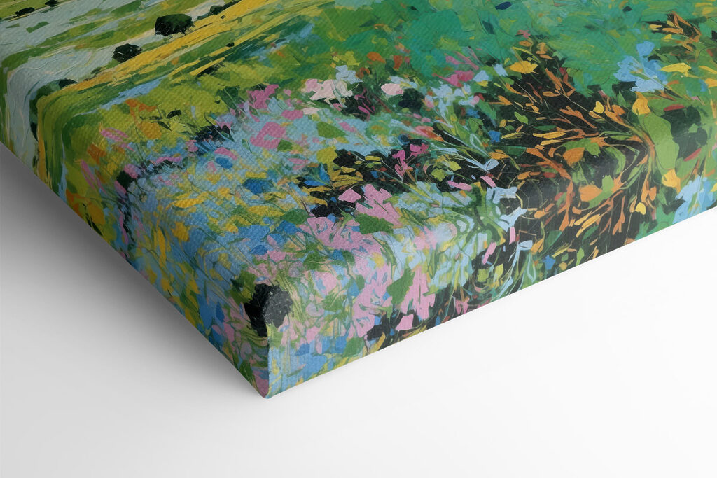 Painting of a field of flowers Painting of a field of flowers
