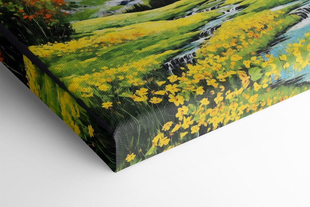 Painting of a mountain range