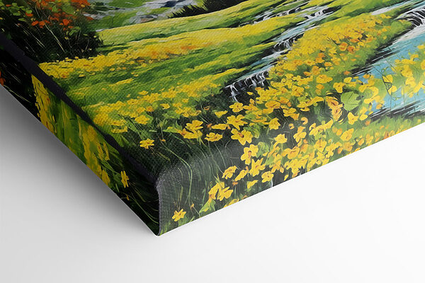 Painting of a mountain range