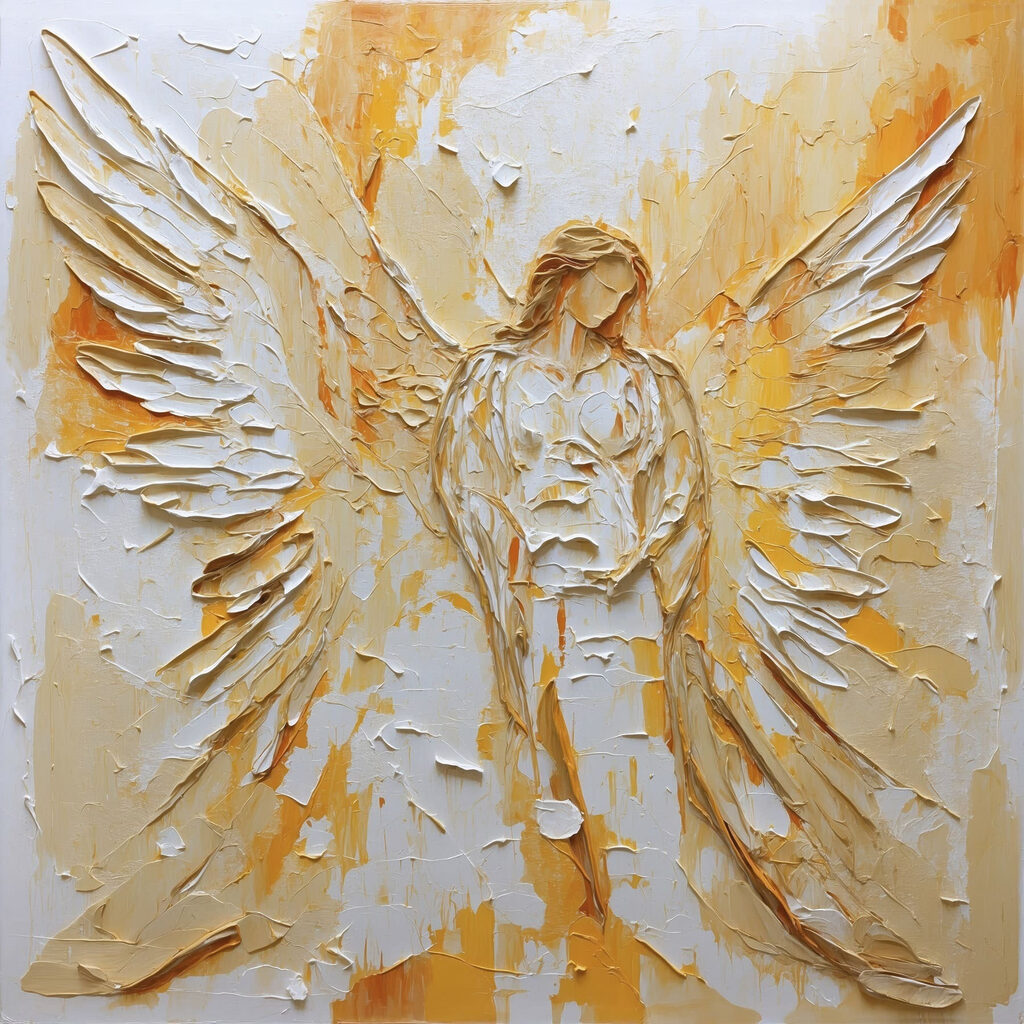 Painting of a woman with wings Painting of a woman with wings