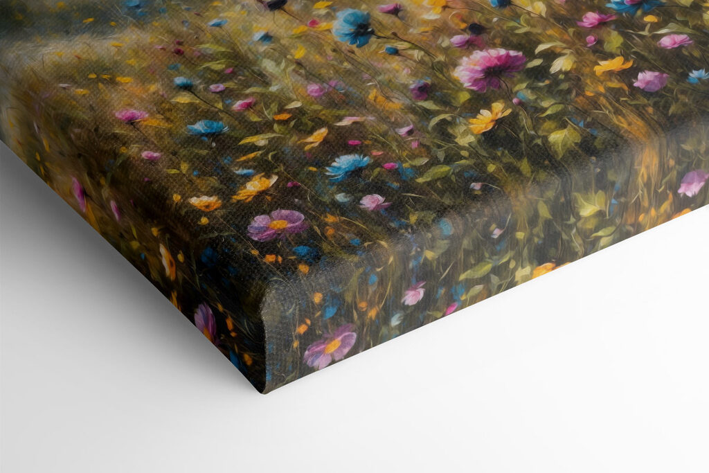 Painting of a field of flowers