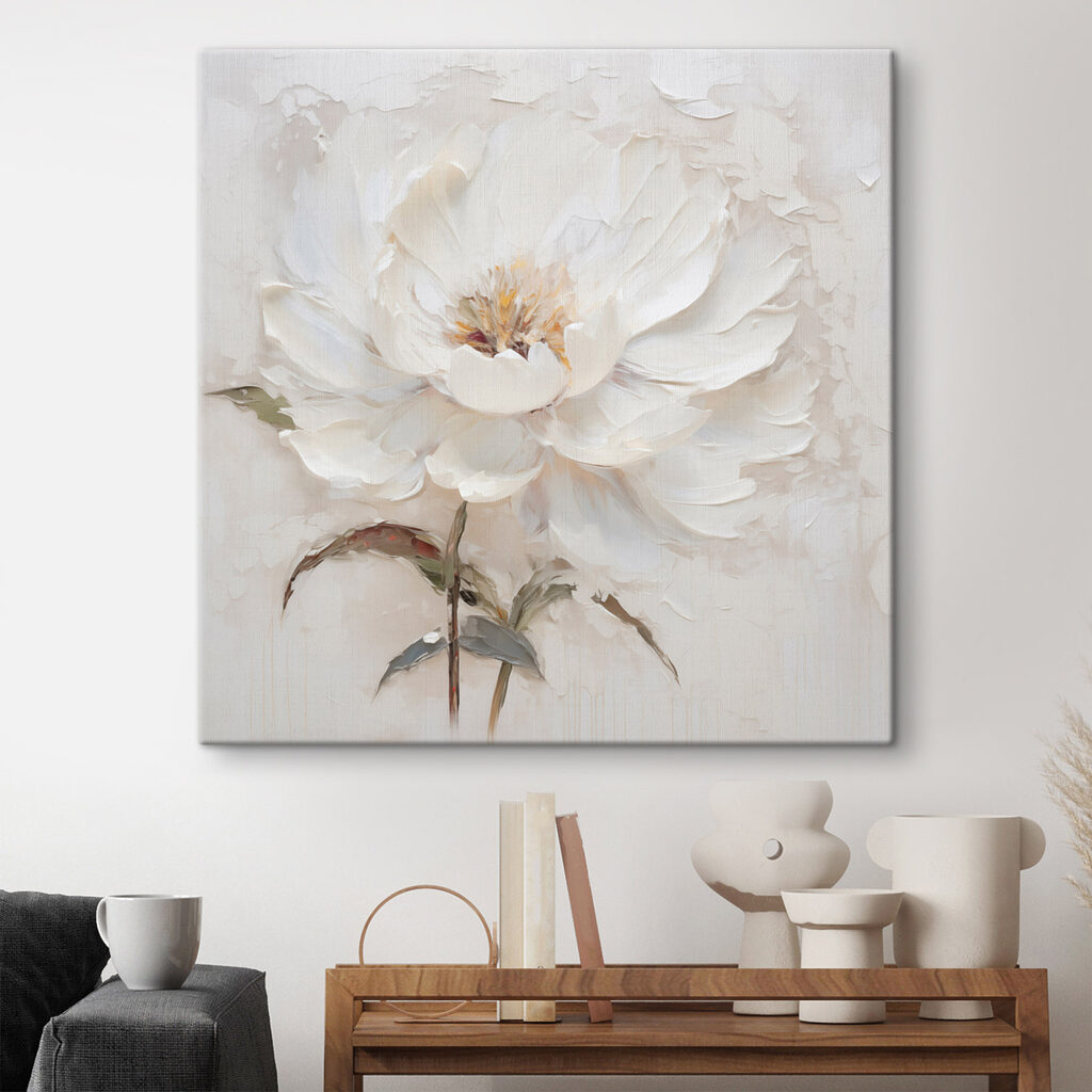 Painting of a white flower Painting of a white flower