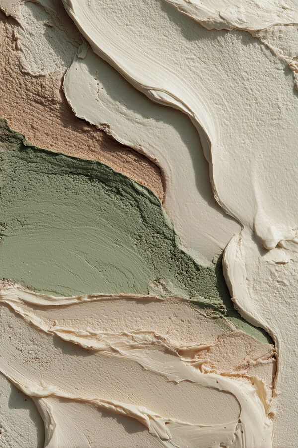 - Earthy tones in flowing patterns - Earthy tones in flowing patterns