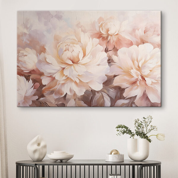 Painting of flowers on a wall Painting of flowers on a wall