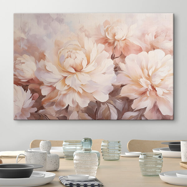 Painting of flowers on a wall Painting of flowers on a wall
