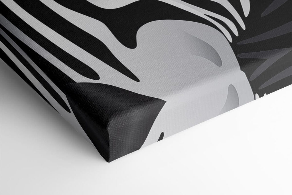 Majestic zebra in monochrome style