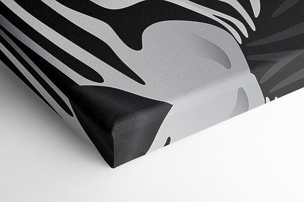Majestic zebra in monochrome style