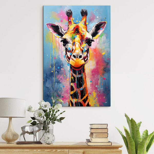 Wandbilder Gemälde einer Giraffe