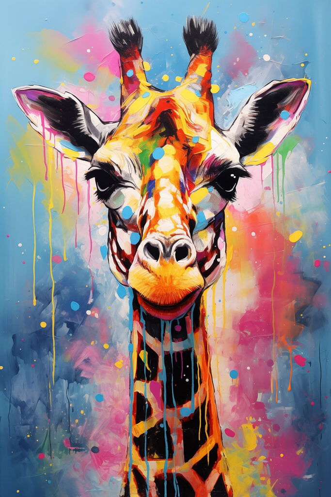 Painting of a giraffe