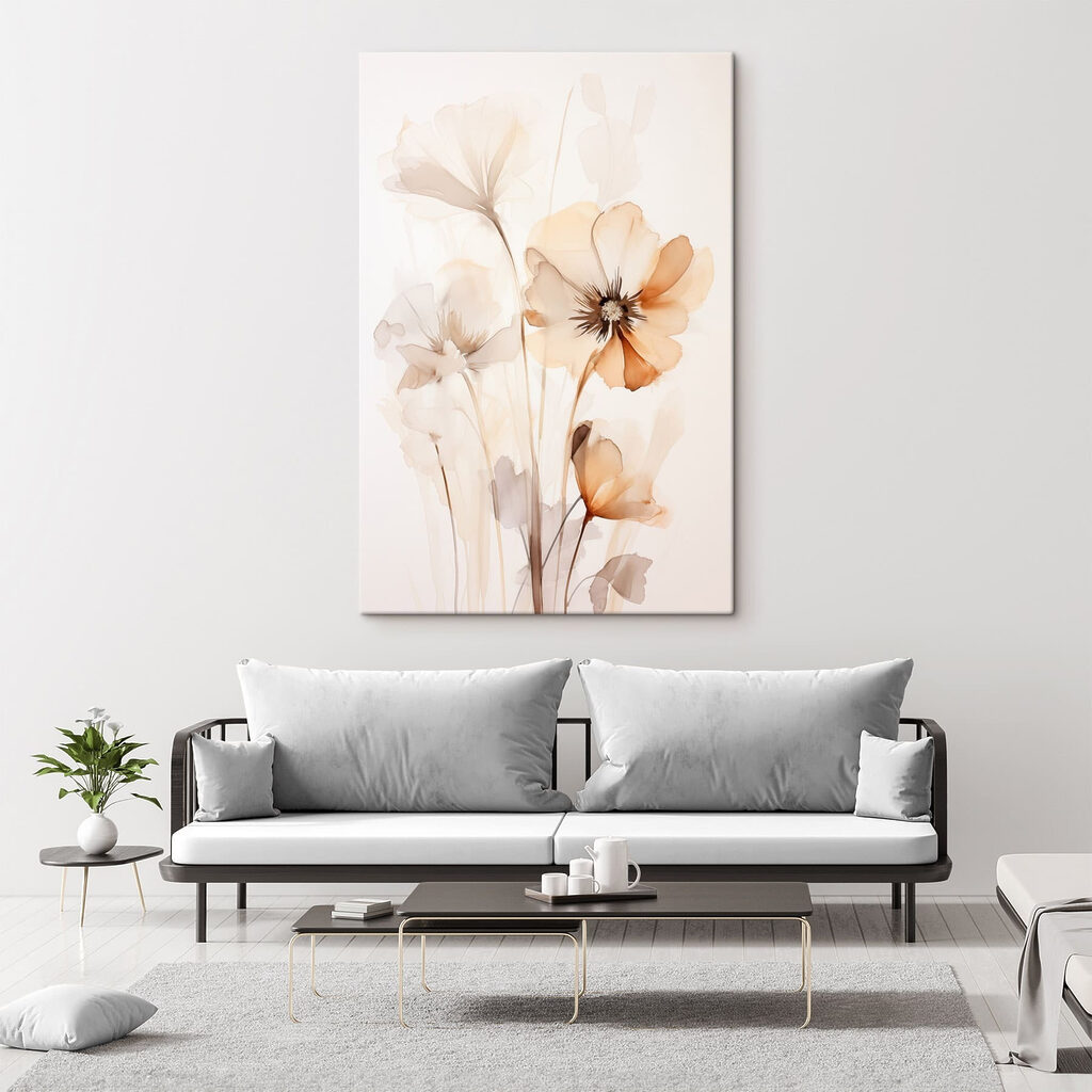 Delicate blooms in soft, warm tones