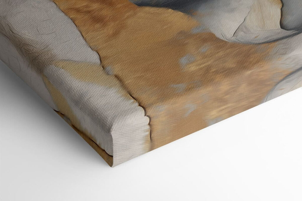 Soft hues blend in artistic embrace
