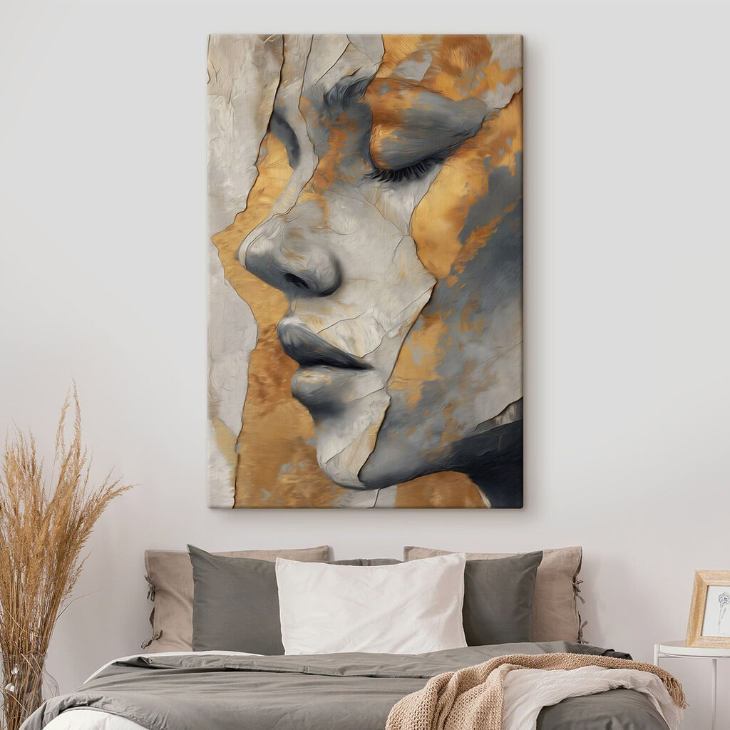 Soft hues blend in artistic embrace