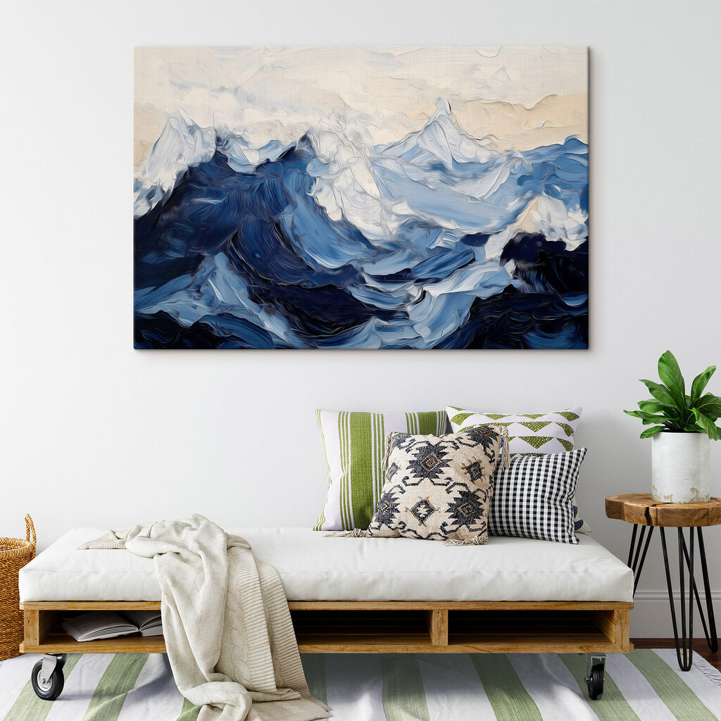 Painting of waves and clouds Painting of waves and clouds