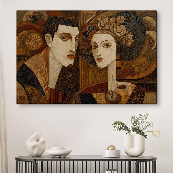 Painting of a man and a woman