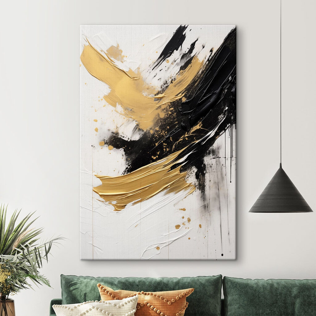 Dynamic strokes of black and white